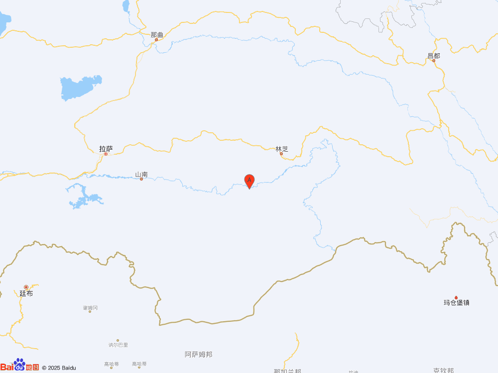 西藏林芝市米林市發生3.3級地震