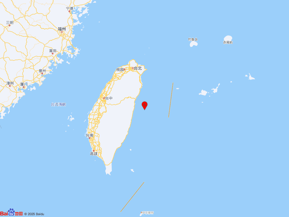 臺灣花蓮縣海域發生5.7級地震